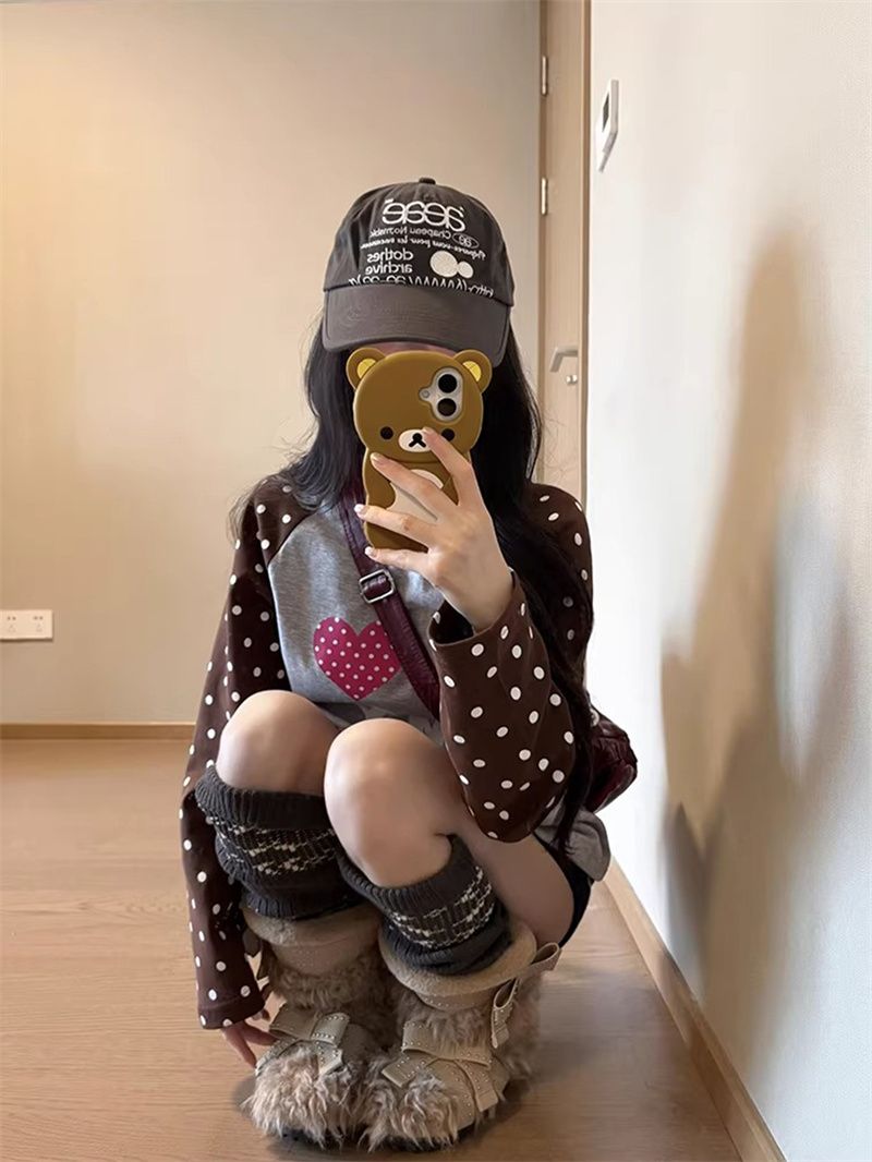 2026 Korean Style Long Sleeve T-Shirt for Women Loose Plus Size Print - Style 6b6e97 - Image 2