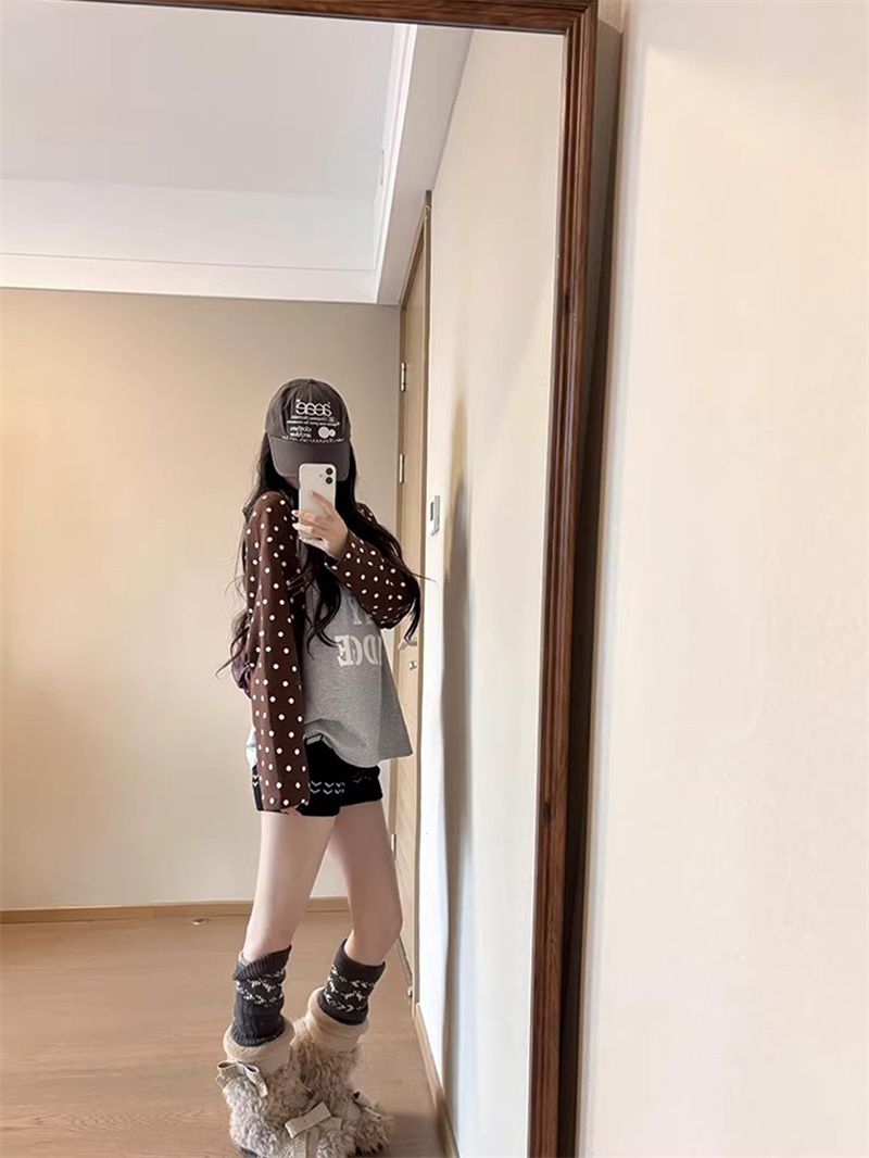2026 Korean Style Long Sleeve T-Shirt for Women Loose Plus Size Print - Style 6b6e97 - Image 3