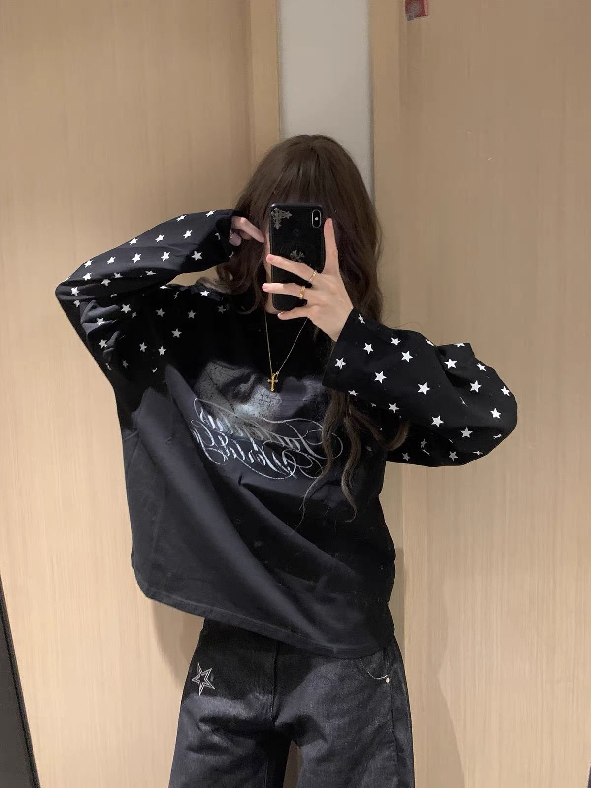 2026 Korean Style Long Sleeve T-Shirt for Women Loose Plus Size Print - Style ba0339